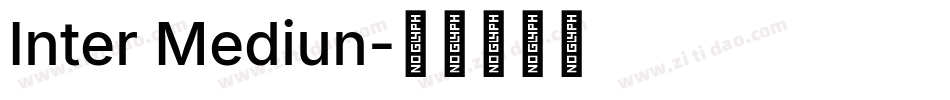 Inter Mediun字体转换